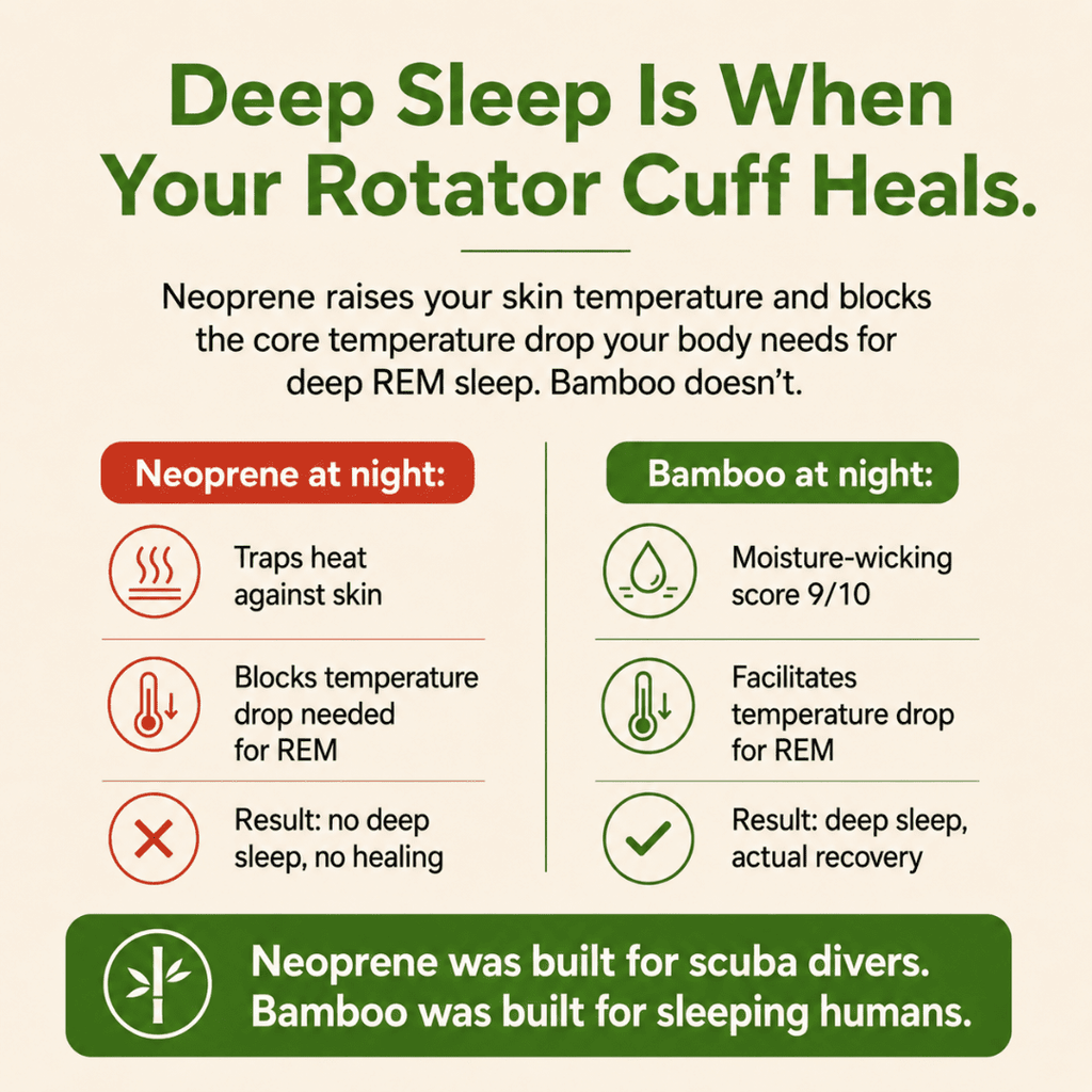 ShoulderEase™ Bamboo Rotator Cuff Sleep Brace