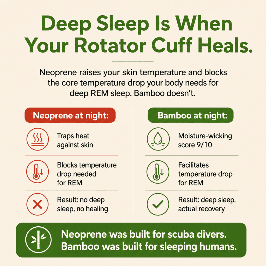 ShoulderEase™ Bamboo Rotator Cuff Sleep Brace
