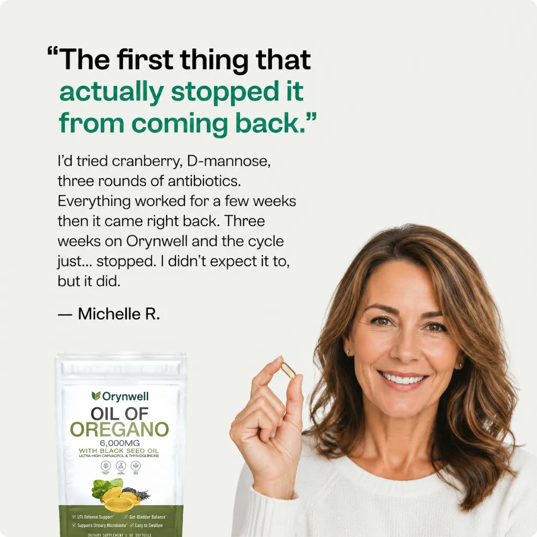 Orynwell™ Oregano & Black Seed Oil — UTI-Free Daily