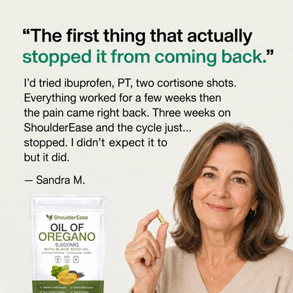 ShoulderEase™ Oregano & Black Seed Oil — Daily Shoulder Recovery Support